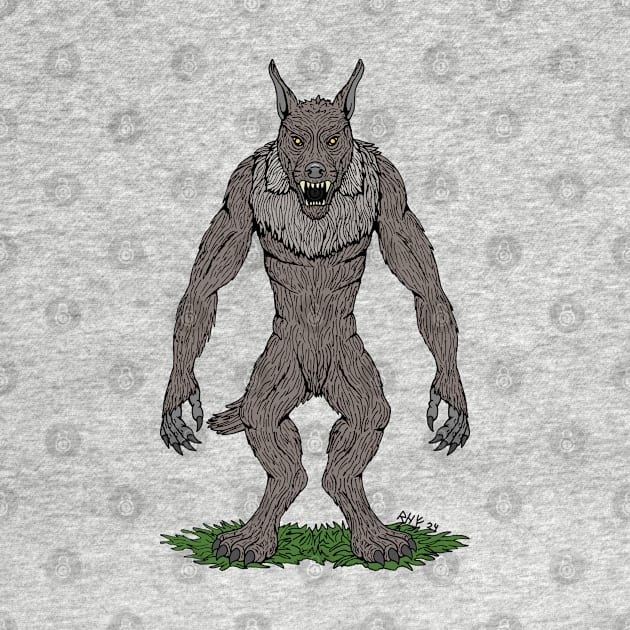 Dogman Cryptid or Werewolf by AzureLionProductions